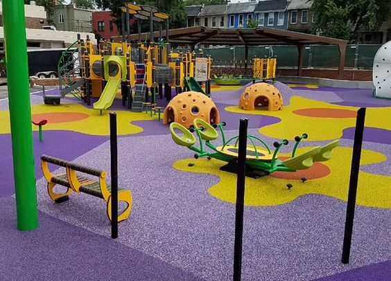poured rubber playground
