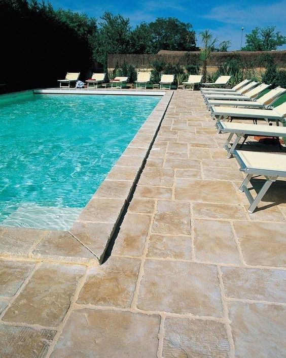 stone pool deck